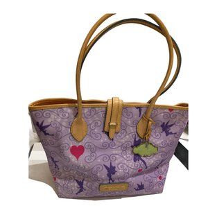 Disney Dooney Tinker Bell Inaugural Half Marathon Purple Tote Original Metal Tag